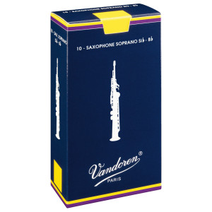 Caixa de 10 palhetas VANDOREN Tradicional para Saxofone Soprano